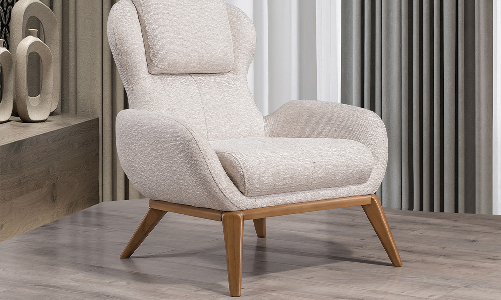 royal modern ahsap ayakli berjer