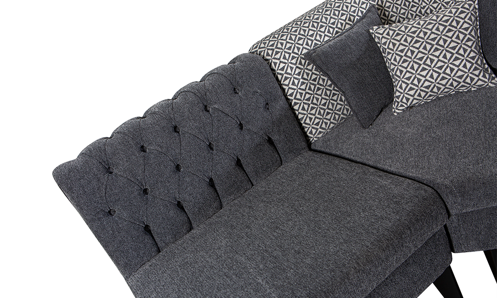 katar gri modern ahsap ayakli kose koltuk194x155