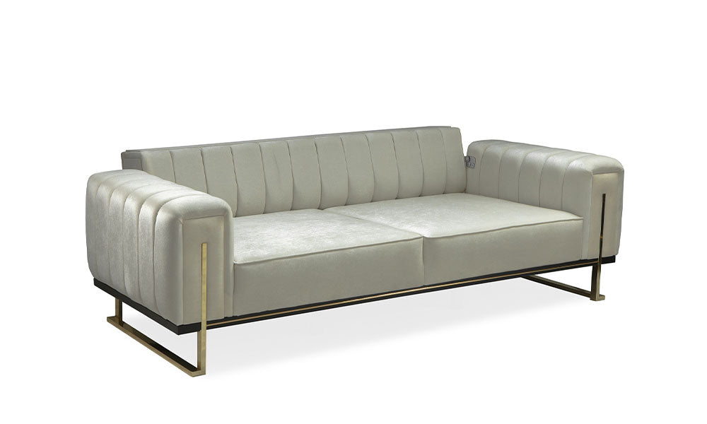 salda chester sirt mekanizmali metal ayakli koltuk takimi