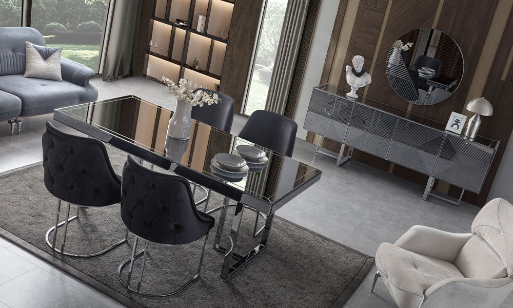 maserati modern sabit yemek odasi takimi