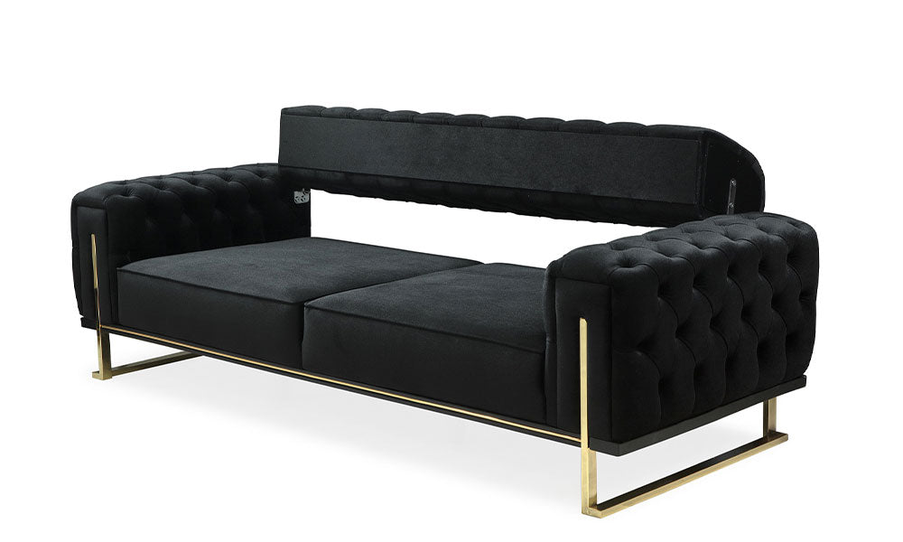 salda chester sirt mekanizmali metal ayakli koltuk takimi