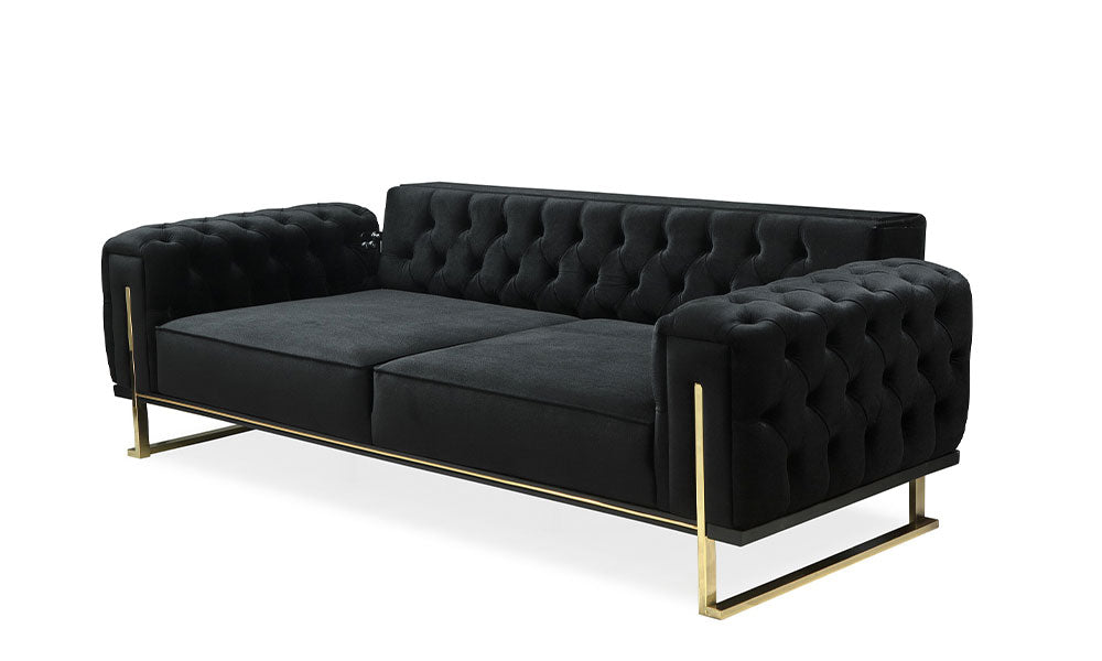 salda chester sirt mekanizmali metal ayakli koltuk takimi