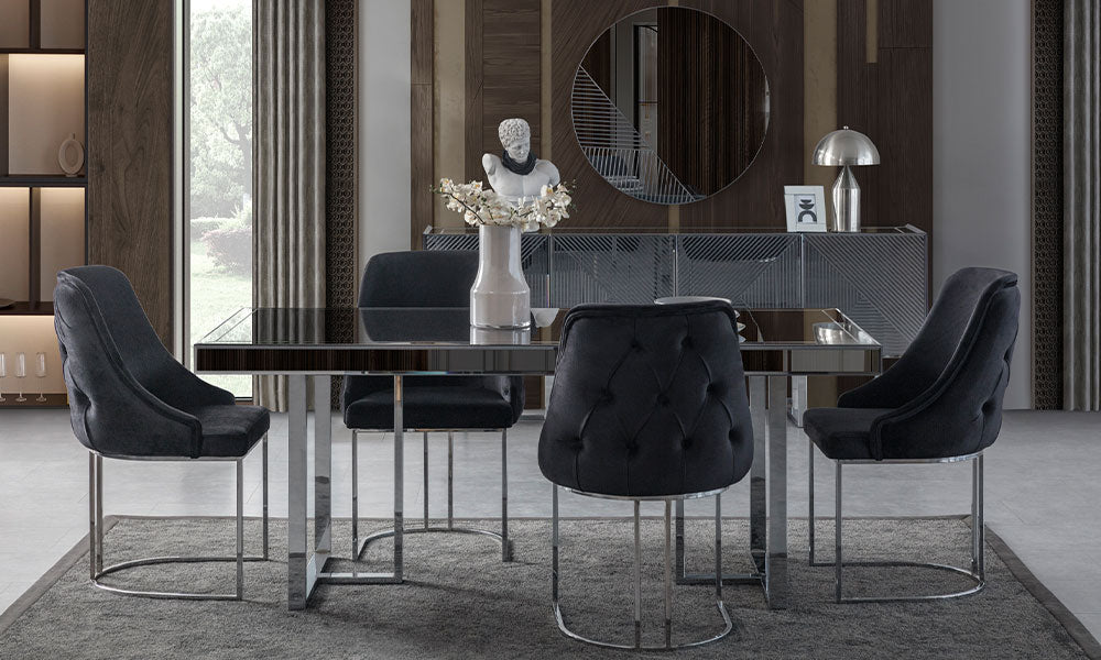 maserati modern sabit yemek odasi takimi