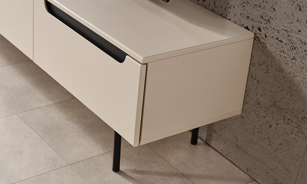 zara siyah modern ust bloklu tv unitesi