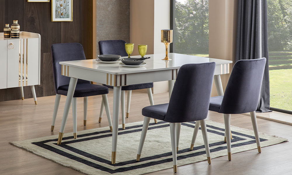 lotus aytasi modern acilabilir yemek odasi takimi