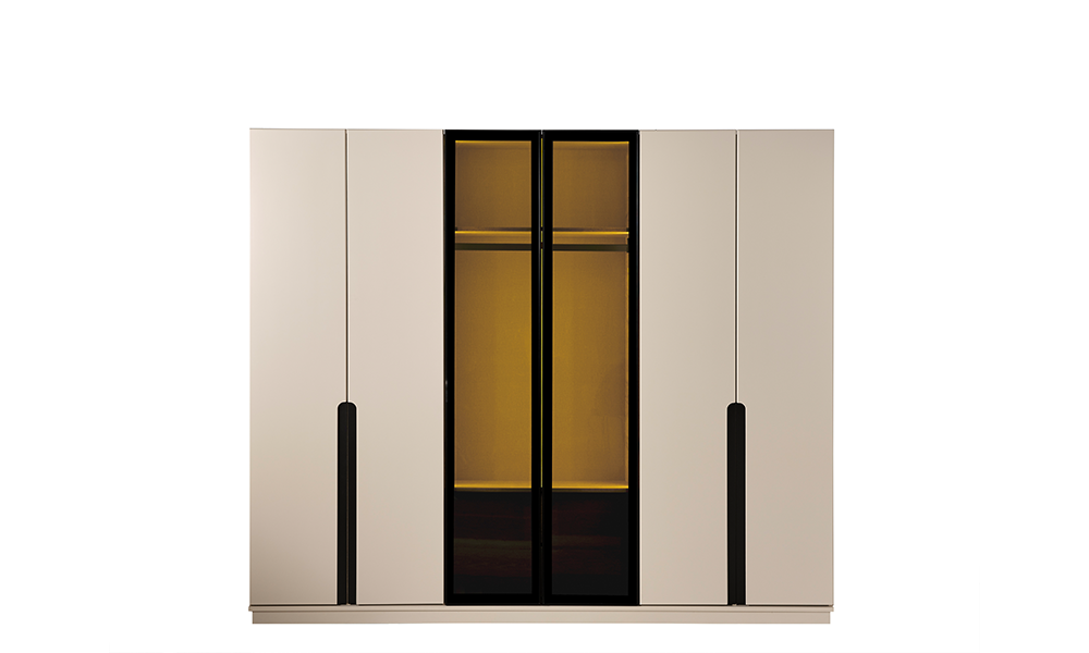 zara siyah modern 6 kapakli gardirop