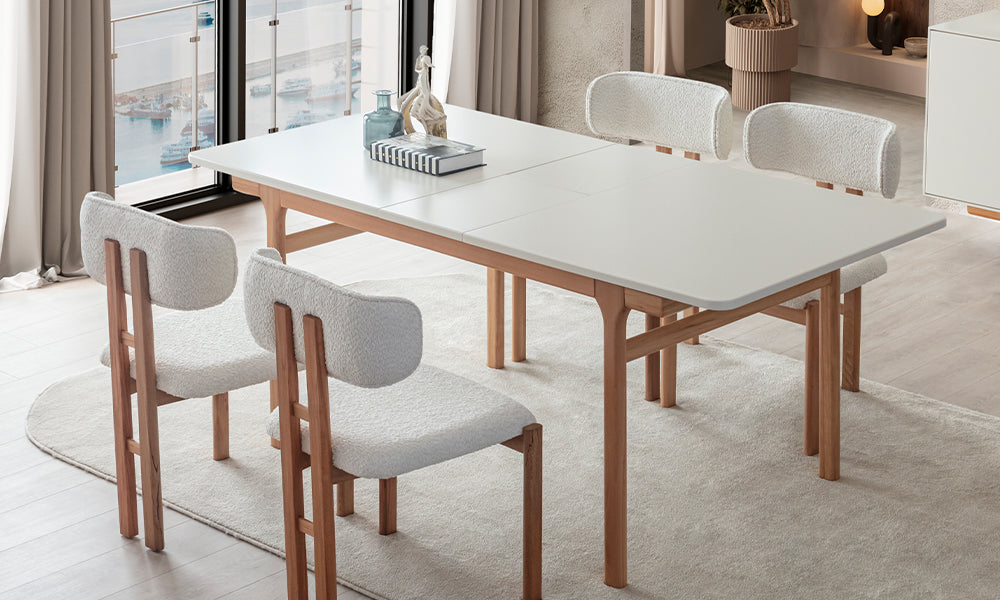 aura modern yemek masasi