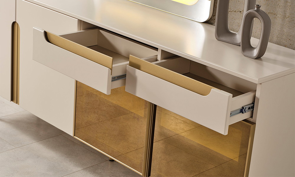 zara gold modern yemek odasi takimi