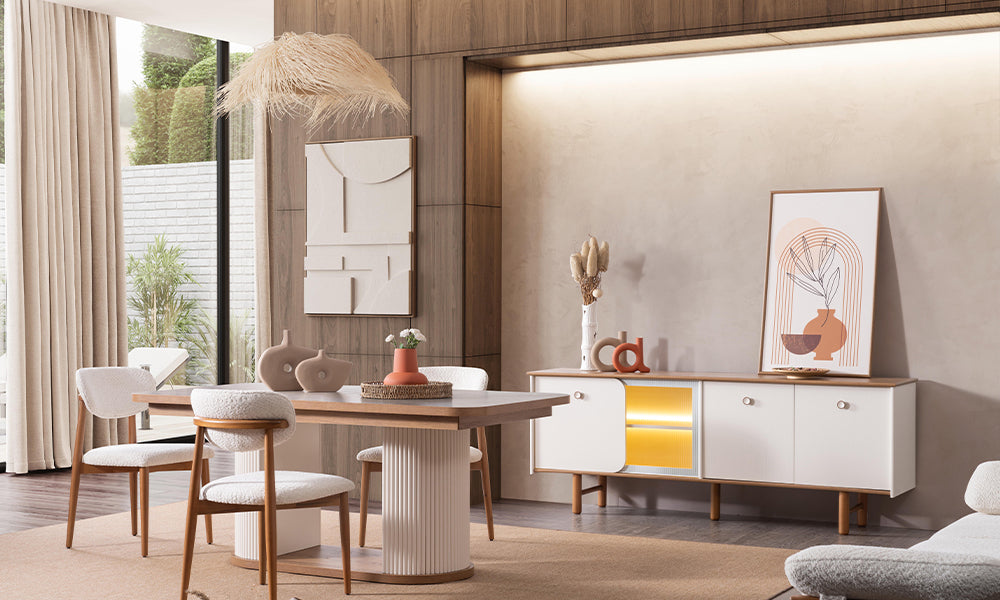 virjin modern yemek odasi takimi