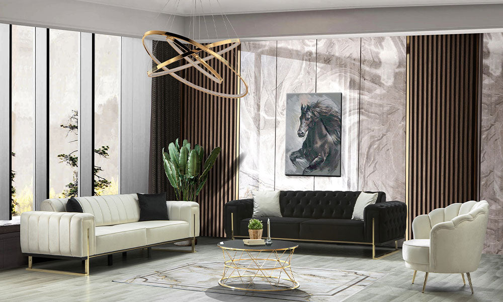 salda chester sirt mekanizmali metal ayakli koltuk takimi