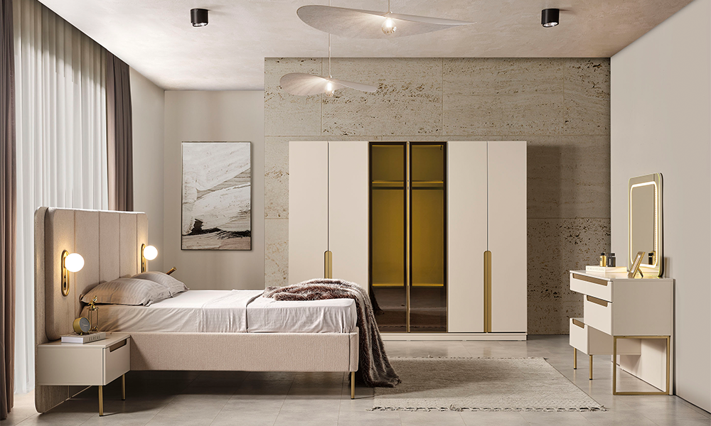 zara gold modern yatak odasi 1