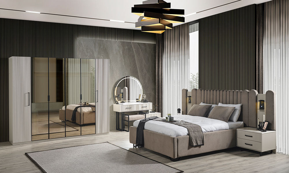 black line modern yatak odasi takimi