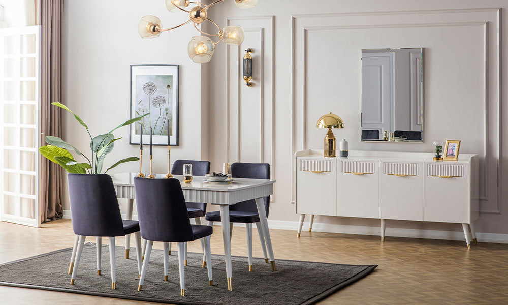 tesla aytasi modern acilabilir yemek odasi takimi