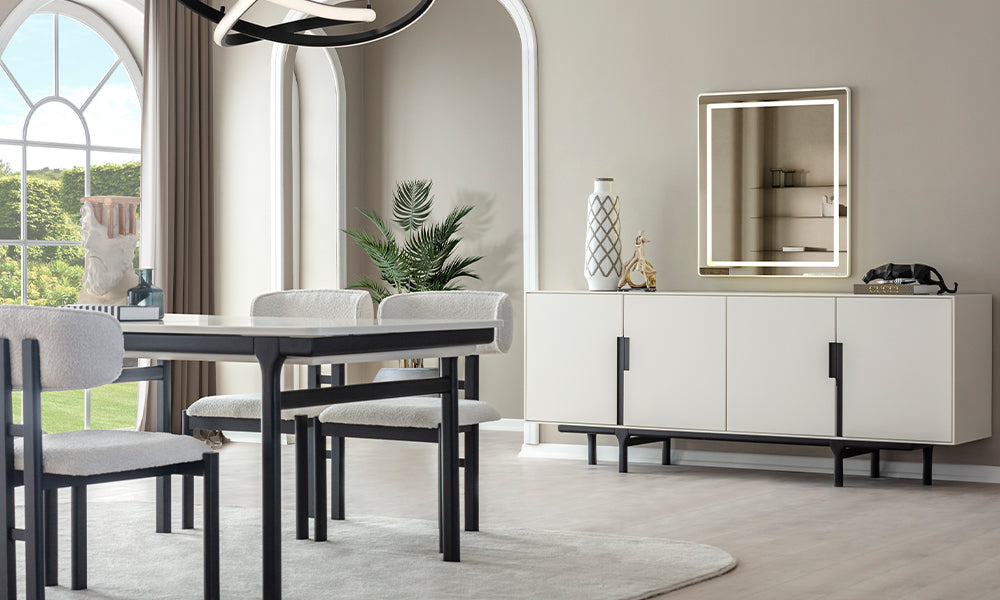 aura modern yemek odasi takimi