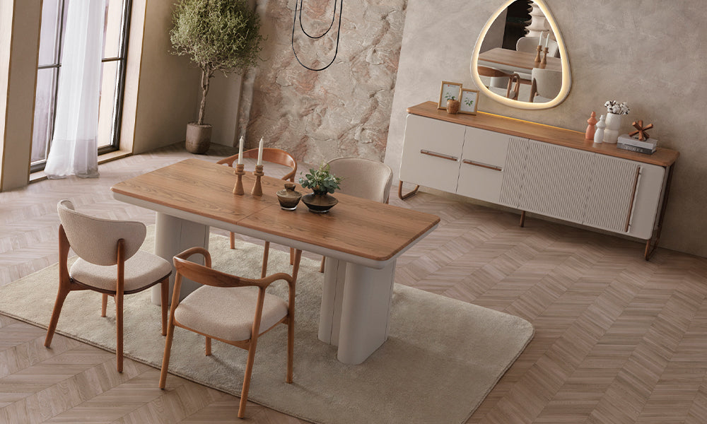 serenity modern yemek odasi takimi