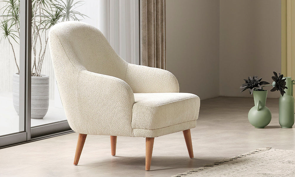 woody modern ahsap ayakli berjer