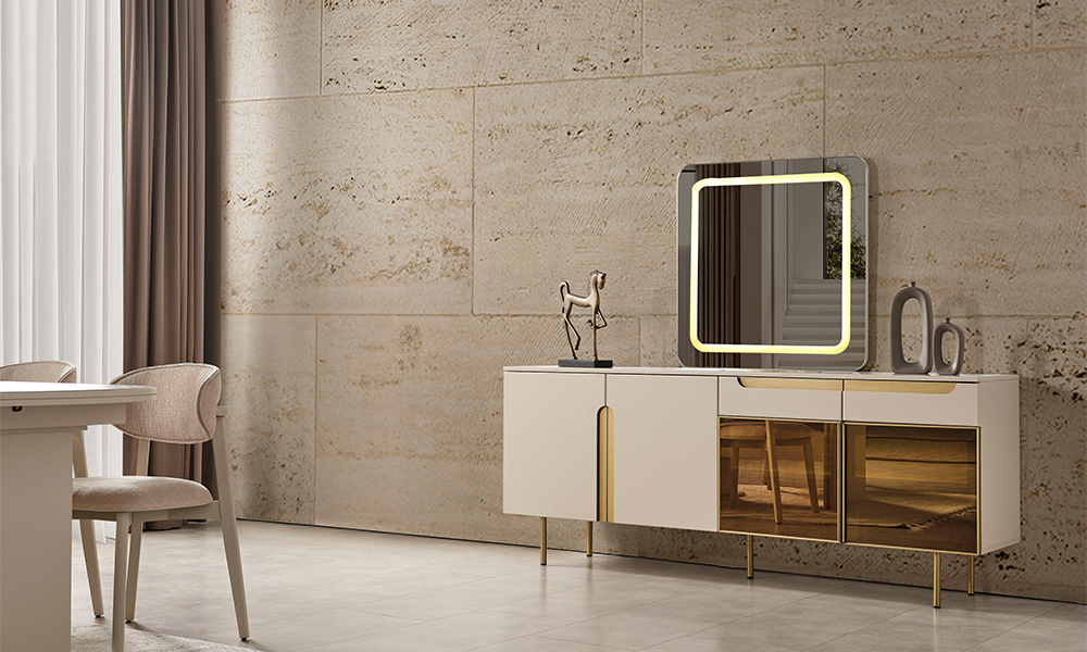 zara gold modern yemek odasi takimi