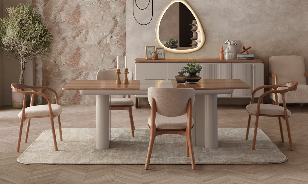 serenity modern yemek odasi takimi