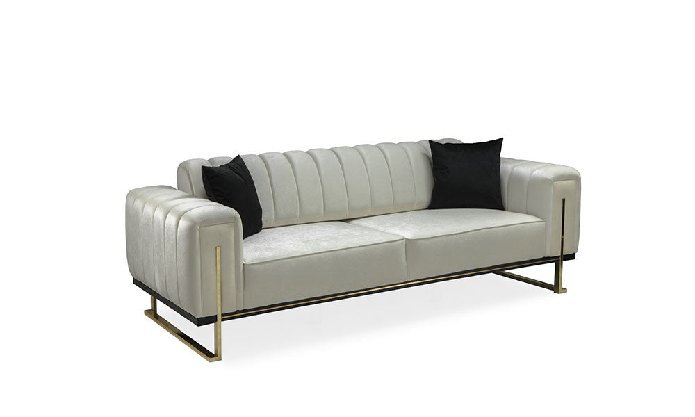 salda chester sirt mekanizmali metal ayakli koltuk takimi