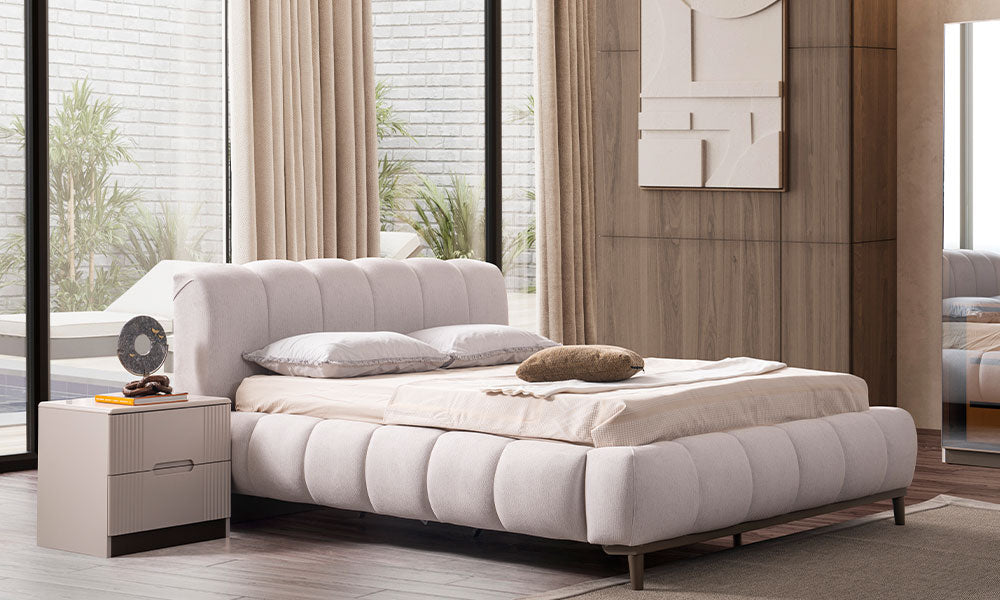 kayra modern kendinden bazali karyola