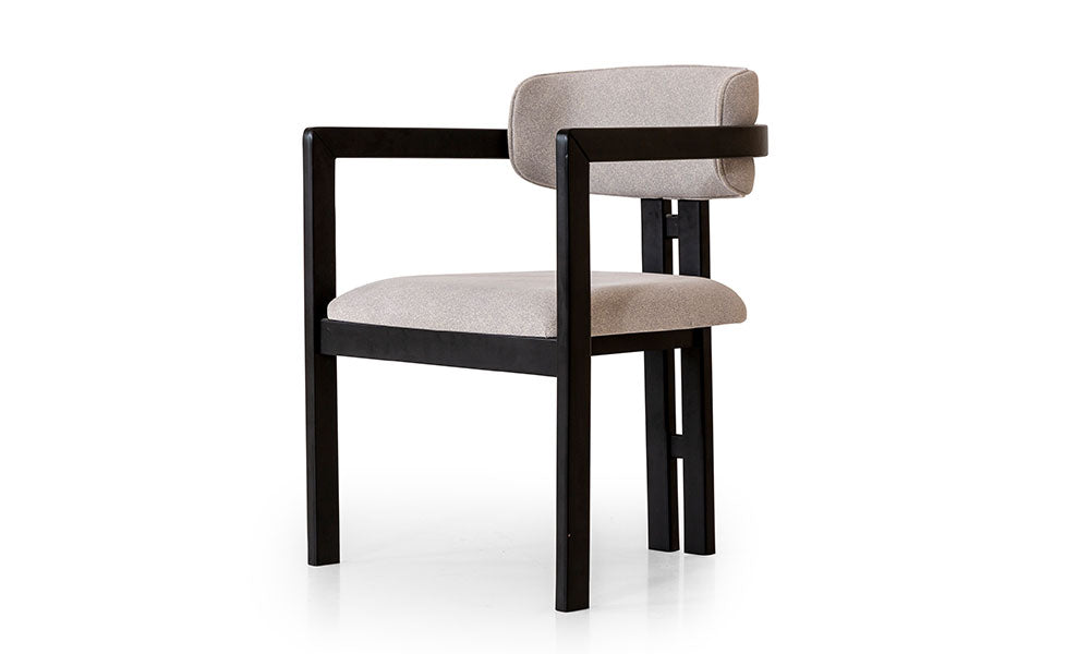 kristal modern ahsap kollu sandalye