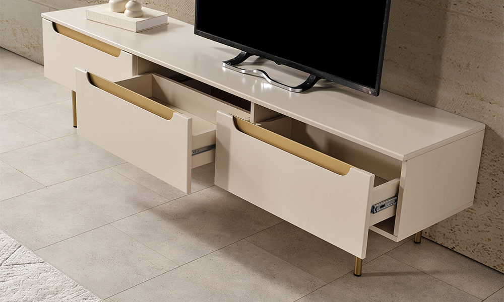 zara gold modern ust bloklu tv unitesi