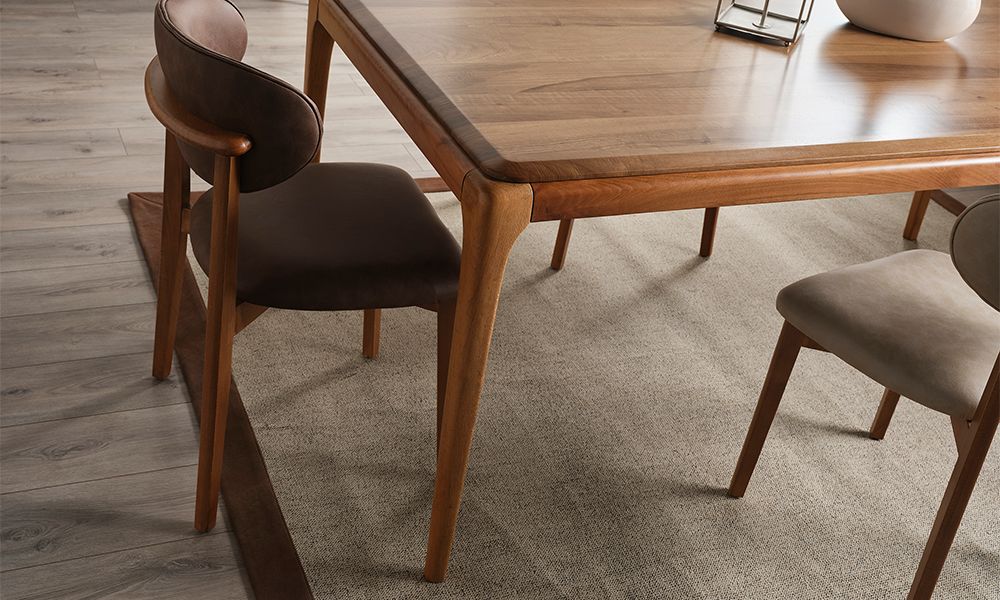 retro modern sabit yemek odasi takimi