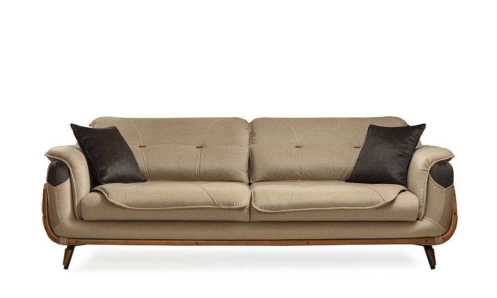 bahar modern sirt mekanizmali uclu koltuk