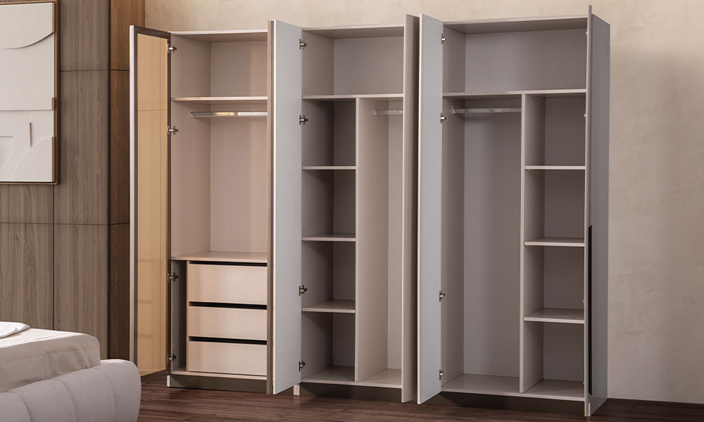 kayra modern 6 kapakli gardirop