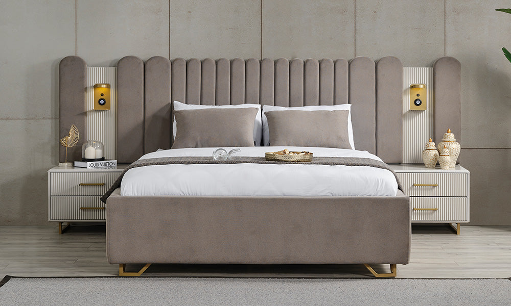 gold line modern yatak odasi takimi