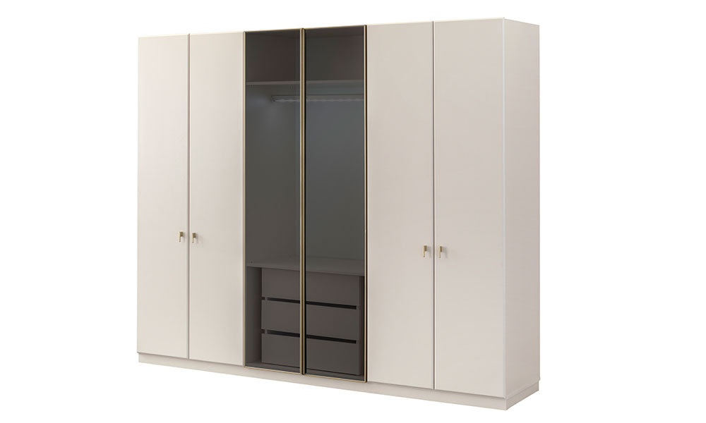 Tetra Modern 6 Kapaklı Gardrop