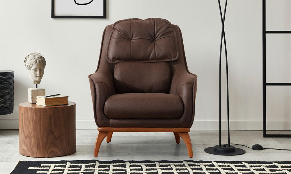 mila modern ahsap ayakli berjer