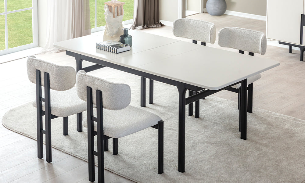 aura modern yemek masasi