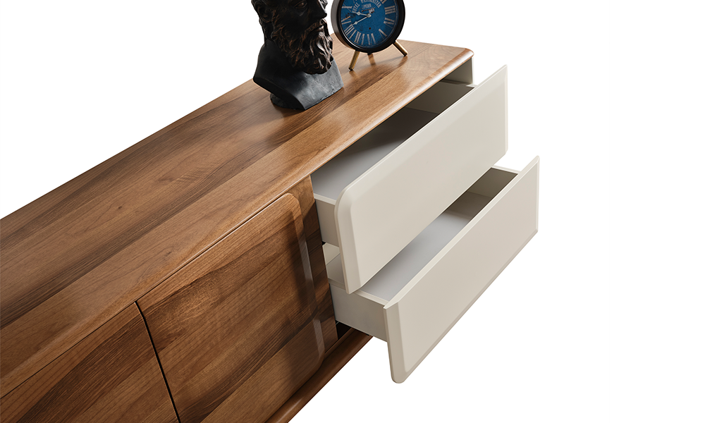 retro modern ahsap ayakli konsol