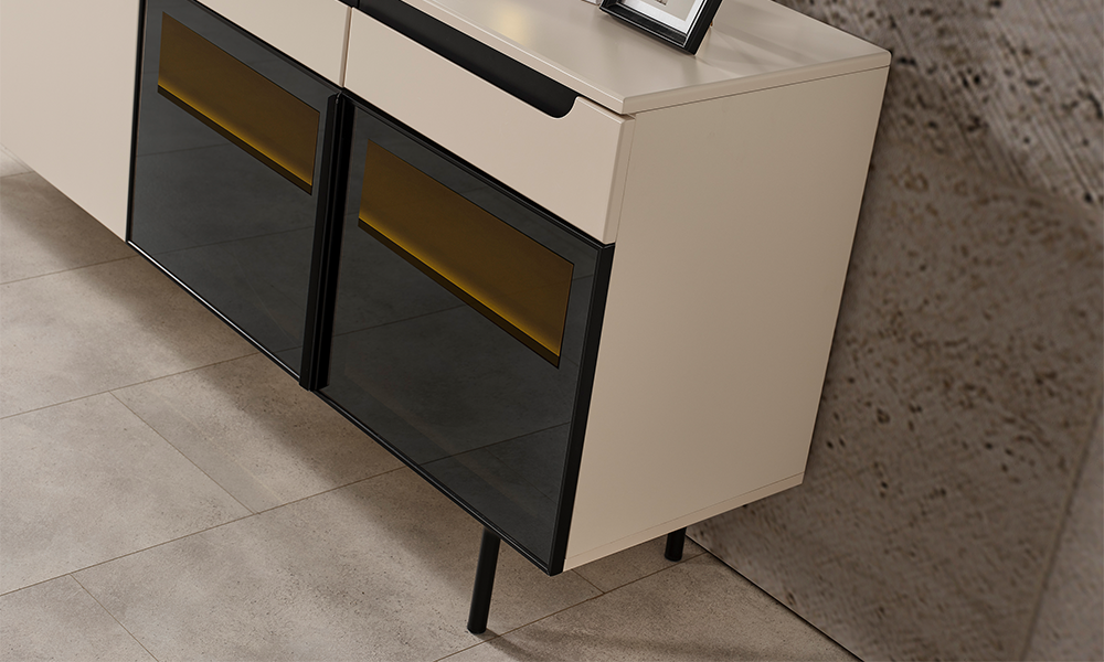 zara siyah modern metal ayakli konsol