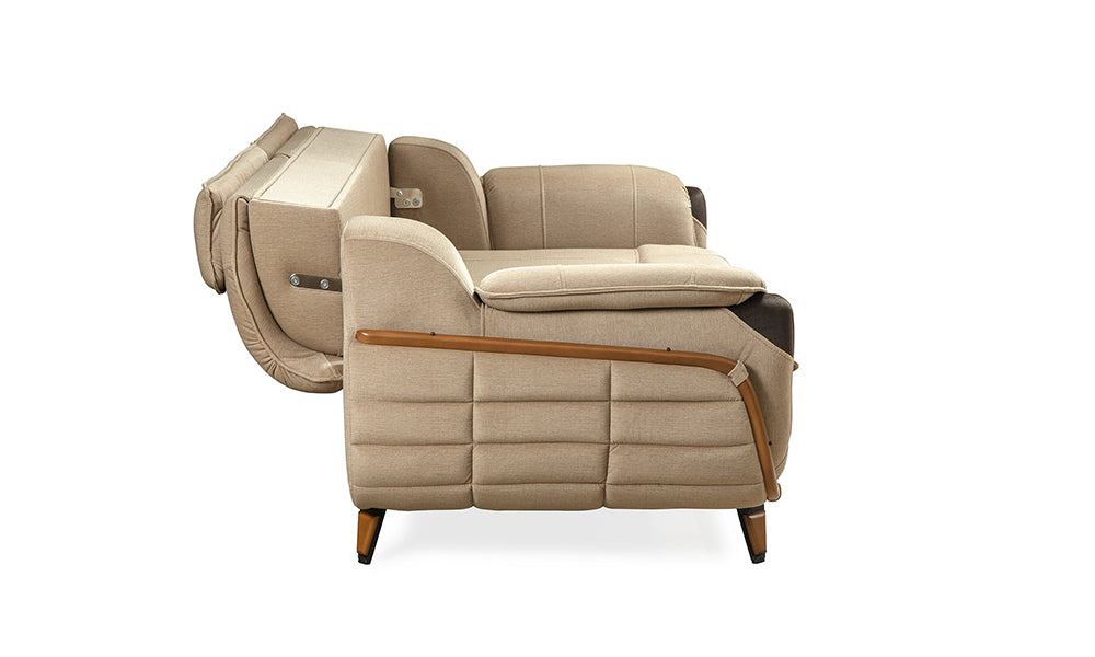 bahar modern sirt mekanizmali uclu koltuk