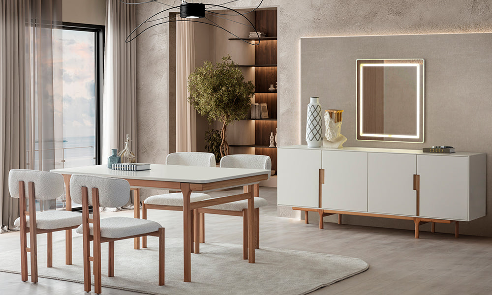 aura modern yemek odasi takimi