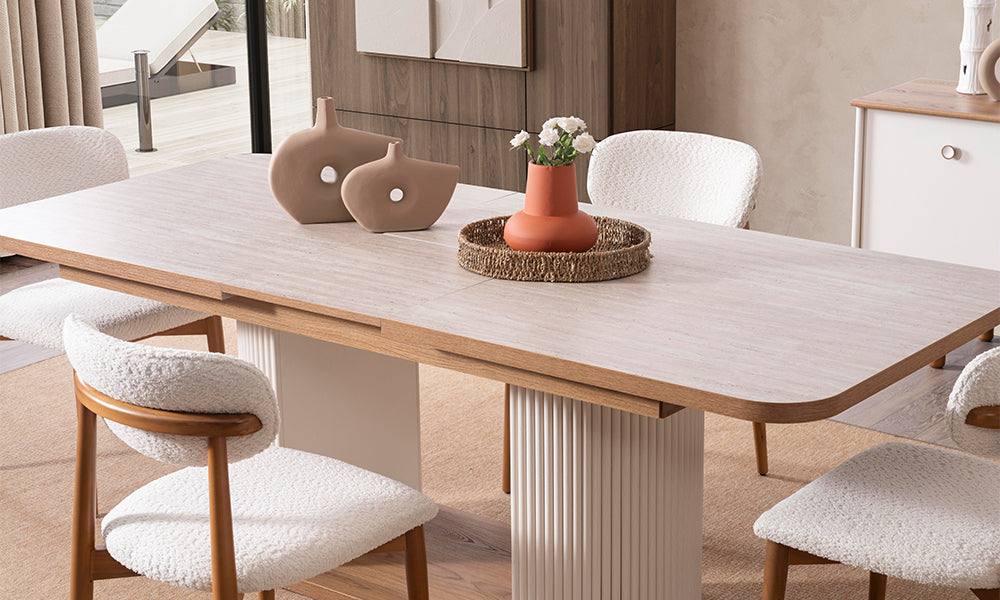 virjin modern yemek odasi takimi