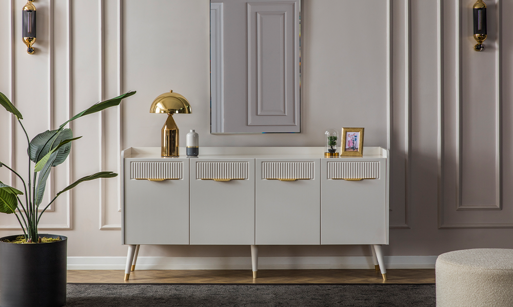 tesla aytasi modern ahsap ayakli konsol