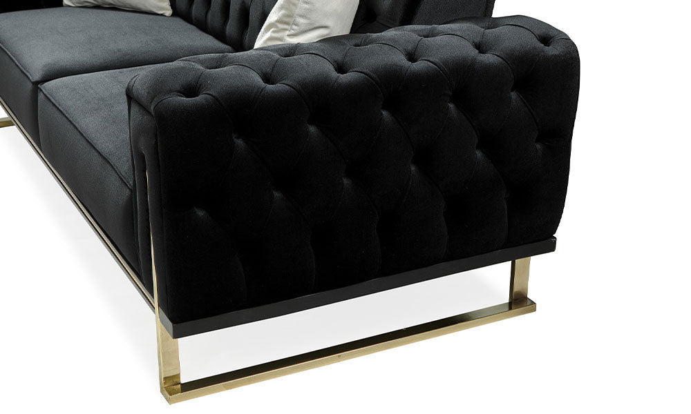 salda chester sirt mekanizmali metal ayakli koltuk takimi