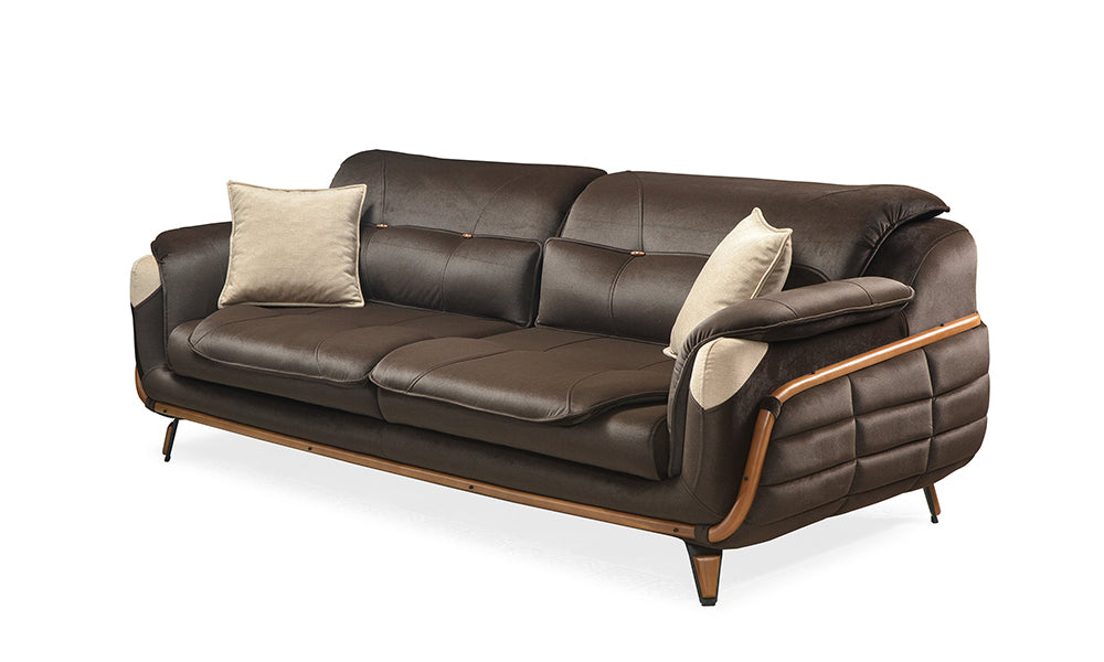 bahar modern sirt mekanizmali uclu koltuk