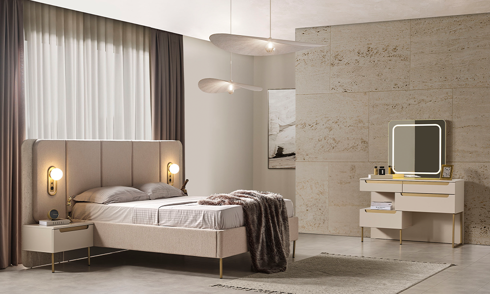 zara gold modern yatak odasi 1