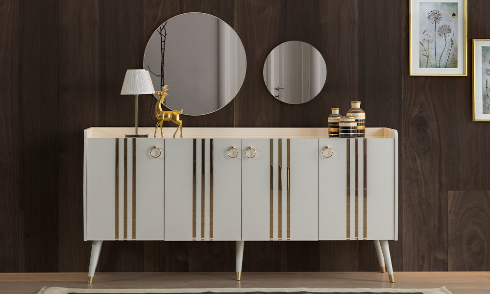 lotus aytasi modern ahsap ayakli konsol