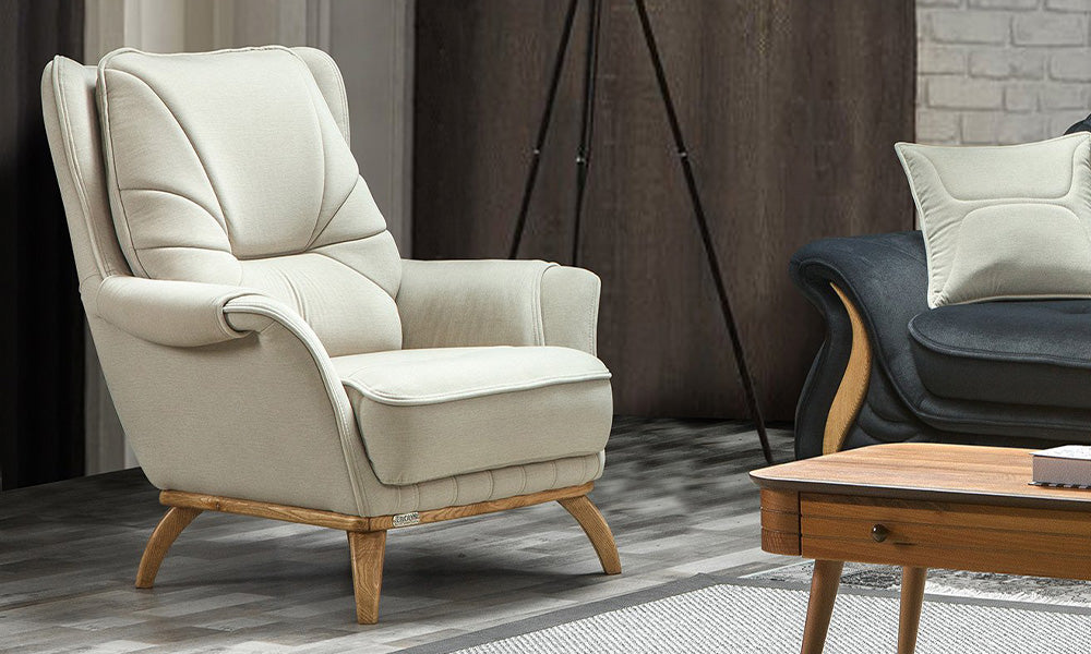 damla modern ahsap ayakli berjer