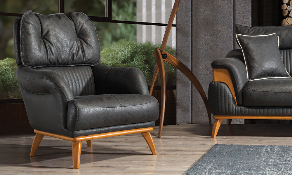 vanessa modern ahsap ayakli berjer