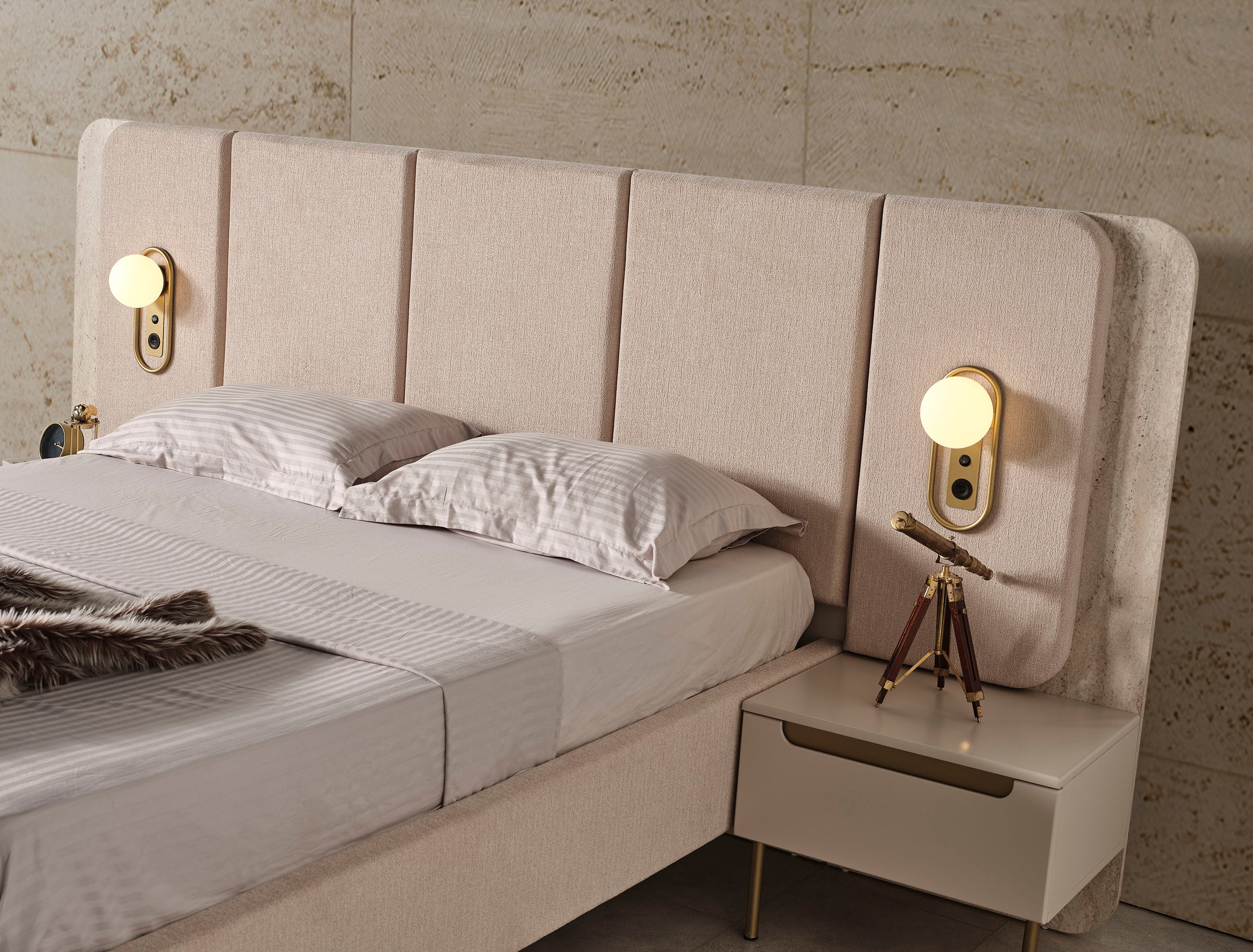 zara gold modern kendinden bazali karyola