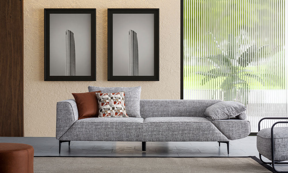 loft flex modern kol mekanizmali uclu koltuk