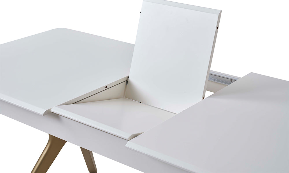 Asel açılır masa uzatma mekanizması; ağır sanayi tipi çelik raylar üzerinde çalışan pratik gizli kelebek sistem detayları.