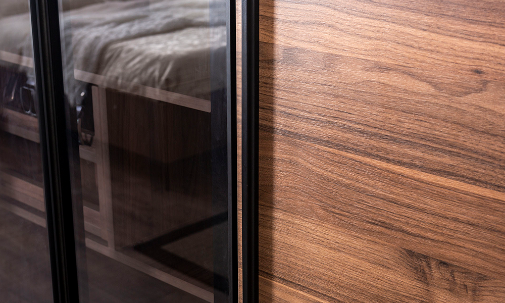 liva ceviz modern 6 kapakli gardirop