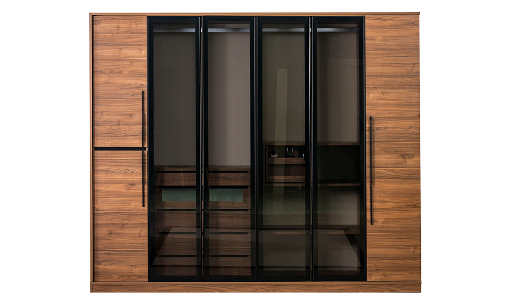 liva ceviz modern 6 kapakli gardirop